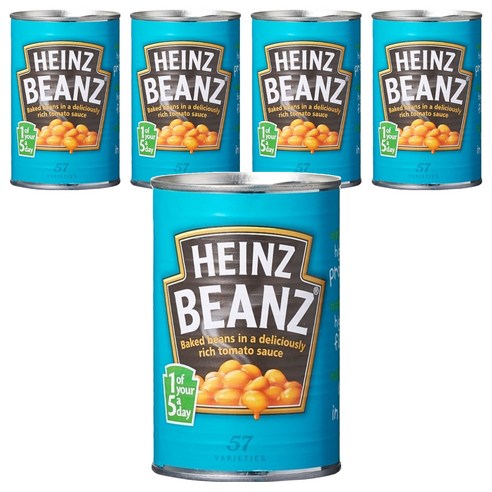 하인즈 베이크드 빈즈 토마토소스, 415g, 5개