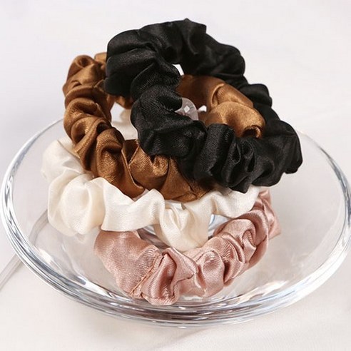 작은 사치로 완성하는 일상의 특별함, 미니 새틴 곱창밴드 6종 세트