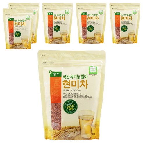 청오 유기농 발아 현미차 알곡, 400g, 1개입, 6개