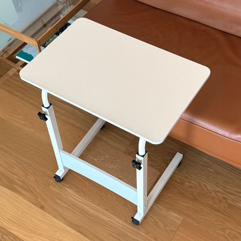일상도구 이동식 높이조절 사이드 테이블, 화이트
