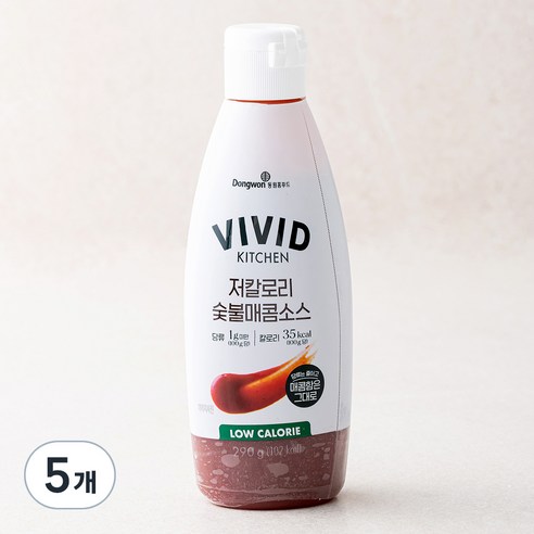 비비드키친 저칼로리 숯불매콤 소스, 290g, 5개
