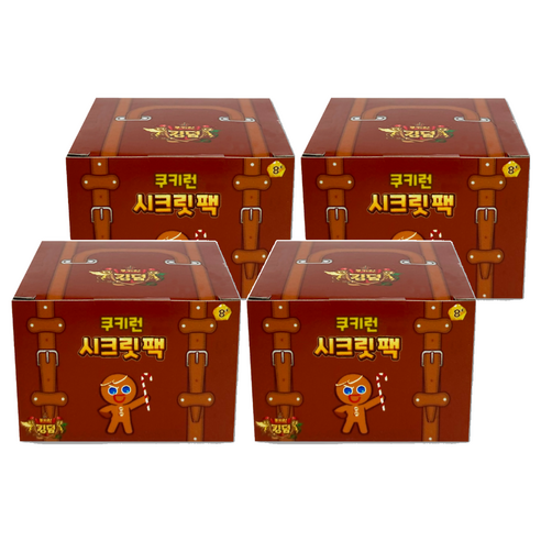 쿠키런 시크릿팩 피규어 랜덤발송, 4개