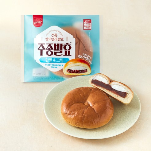 삼립 408시간 주종발효 단팥크림빵, 115g, 1개, 1개입