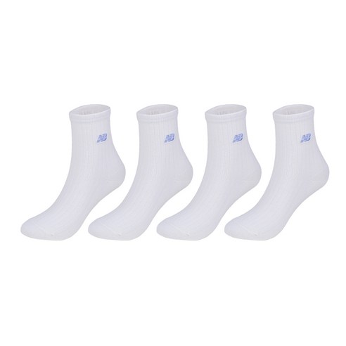 뉴발란스 남성용 베이직 자수 중목 골지양말 4켤레