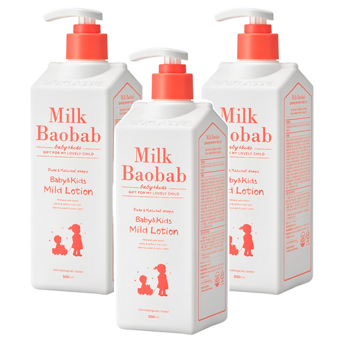 밀크바오밥 베이비앤키즈 마일드 로션, 3개, 500ml
