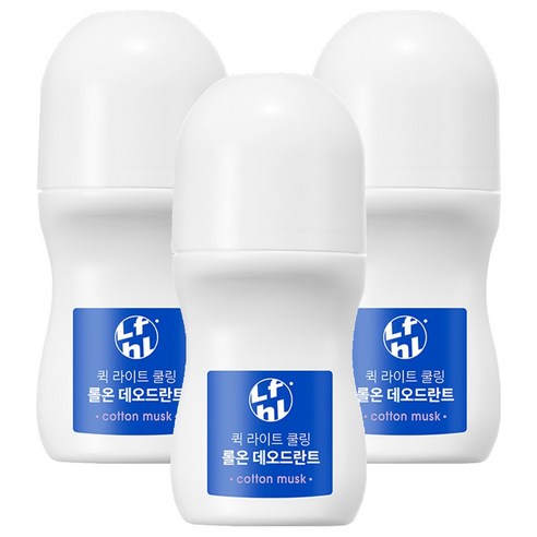 라이프홀릭 퀵 라이트 쿨링 롤온 데오드란트, 50ml, 3개