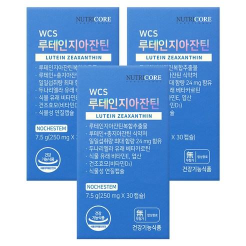 뉴트리코어 루테인지아잔틴, 30정, 3개