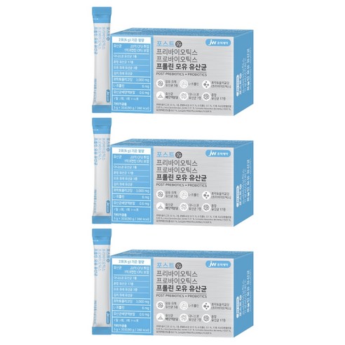 JW중외제약 포스트 프로바이오틱스 프롤린 모유 유산균, 90g, 3개