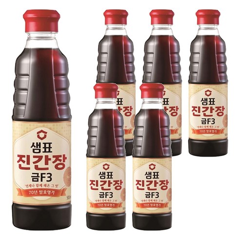 샘표 진간장 금F3, 500ml, 6개
