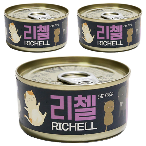 테비토퍼 리첼 헤어볼 고양이 간식, 80g, 72개