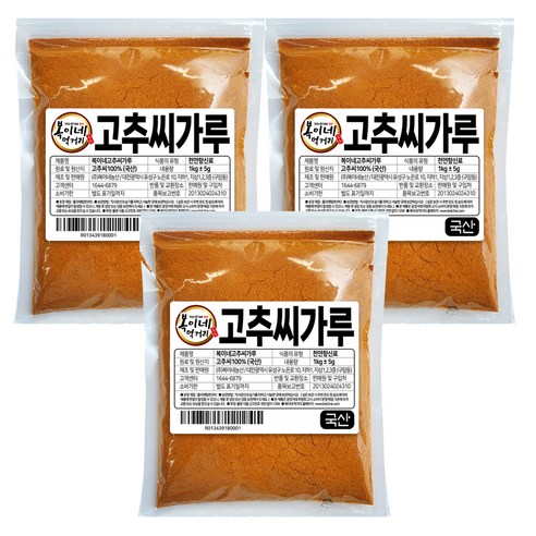 복이네먹거리 국산 고추씨가루, 1kg, 3개
