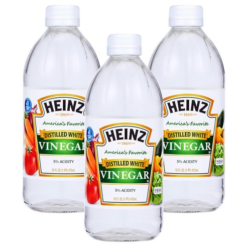 하인즈 디스틸드 화이트 식초, 473ml, 3개