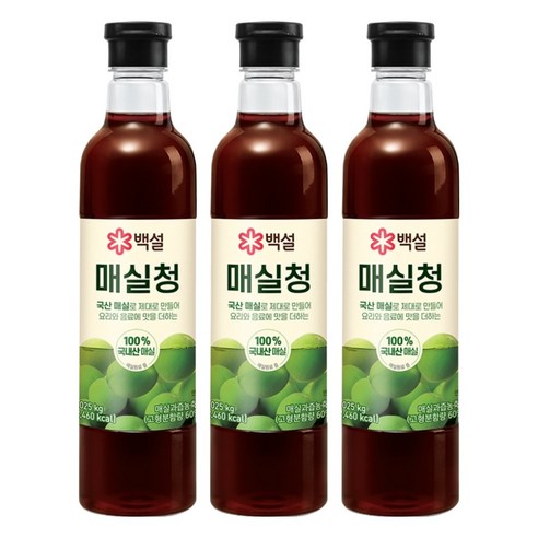 백설 매실청, 1.025kg, 3개