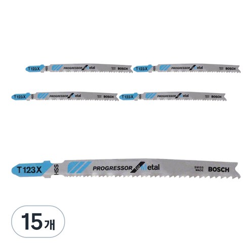 보쉬 철재용직쏘날 T-123X C5051629, 15개, 단품