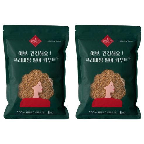 모던구루 여보 건강해요! 프리미엄 발아 카무트, 1kg, 2개