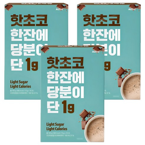 알티스트 핫초코 한잔에 당분이 단 1g, 15g, 10개입, 3개