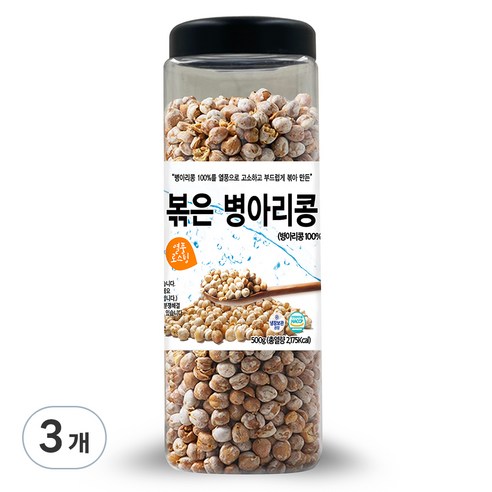 대구농산 볶은 병아리콩 통, 500g, 3개