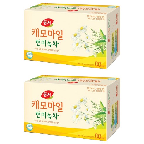 동서 캐모마일 현미녹차, 1.5g, 80개입, 2개