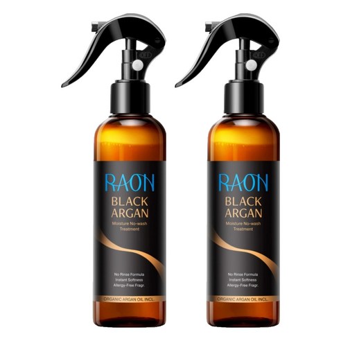 라온 블랙 아르간 모이스처 노워시 트리트먼트, 180ml, 2개