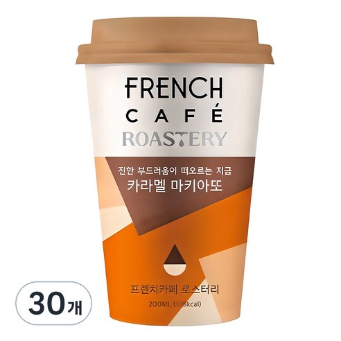 프렌치카페 로스터리 카라멜 마키아또, 200ml, 30개