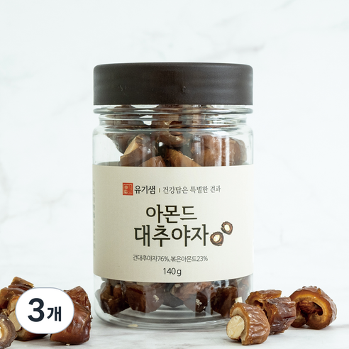 유기샘 아몬드 대추야자, 140g, 3개