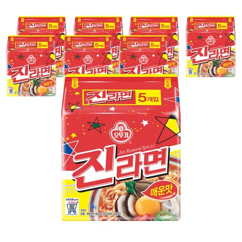 오뚜기 진라면 매운맛 멀티팩 120g, 40개