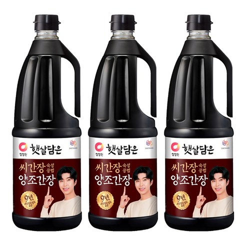 햇살담은 씨간장 숙성공법 양조간장, 1.7L, 3개