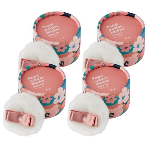 더페이스샵 파스텔 쿠션 블러셔 6g, 07 인디아레드, 4개