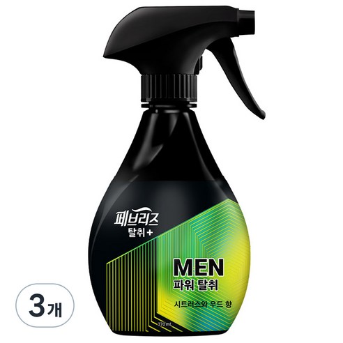 페브리즈 섬유탈취제 포맨, 370ml, 3개, 시트러스와 우드 향