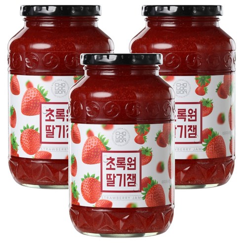 초록원 딸기잼, 1kg, 3개