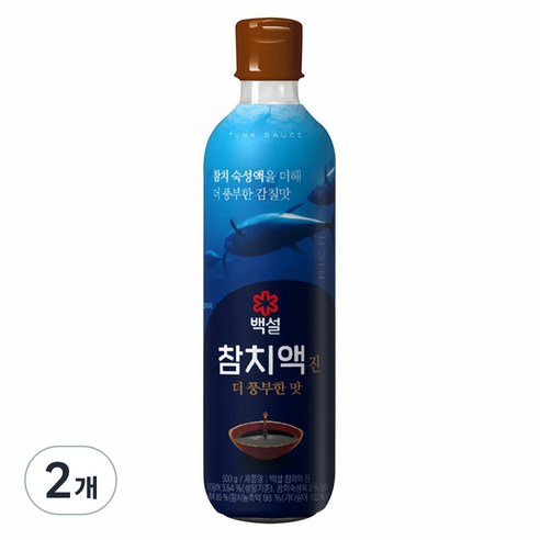 백설 참치액 진 더 풍부한 맛, 500g, 2개