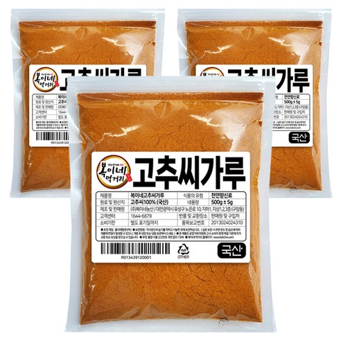 복이네먹거리 국산 고추씨가루, 500g, 3개