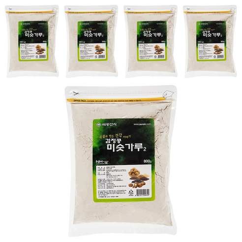태평선식 검정콩 미숫가루 2, 800g, 5개