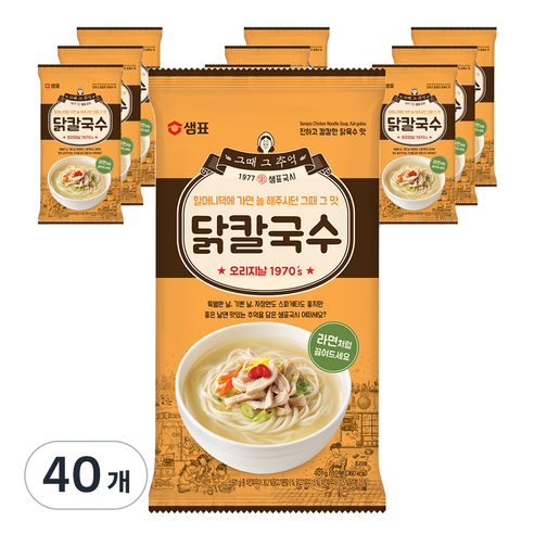 샘표 닭칼국수, 101g, 40개