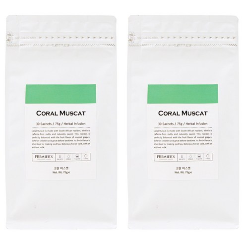 프리미어스티 코랄 머스캣 허브차, 2.5g, 30개입, 2개