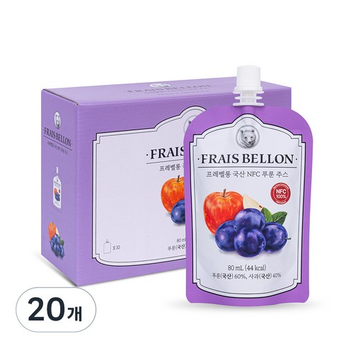 프레벨롱 NFC 푸룬주스, 20개, 80ml