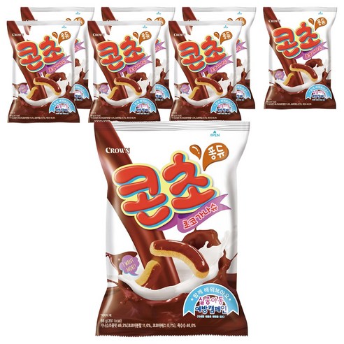 크라운 콘초 초코가나슈, 66g, 8개