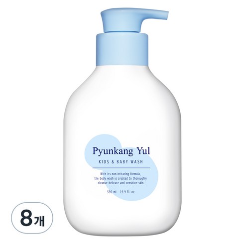 편강율 키즈 앤 베이비 바디워시 베이비파우더향, 590ml, 8개