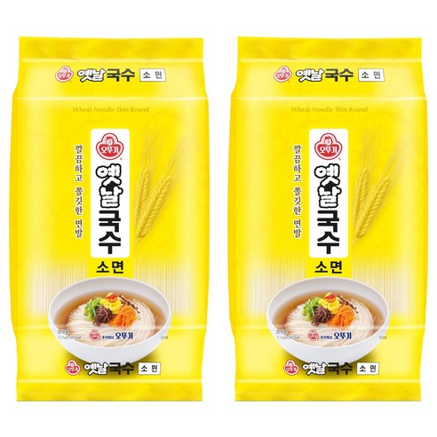 오뚜기옛날 국수 소면, 2.5kg, 2개