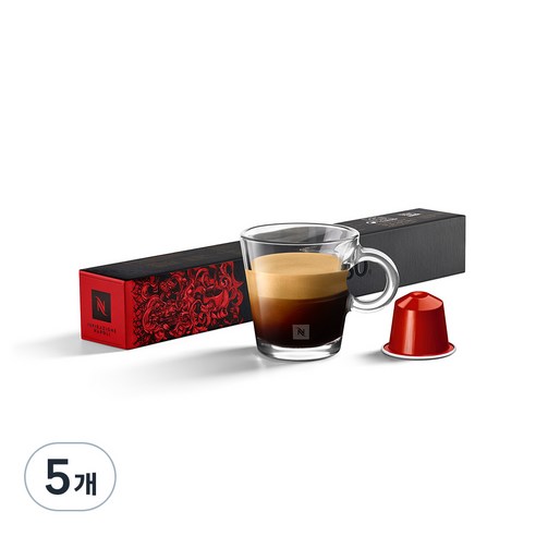 네스프레소 오리지널 이스피라치오네 이탈리아나 나폴리 캡슐커피, 5.7g, 10개입, 5개