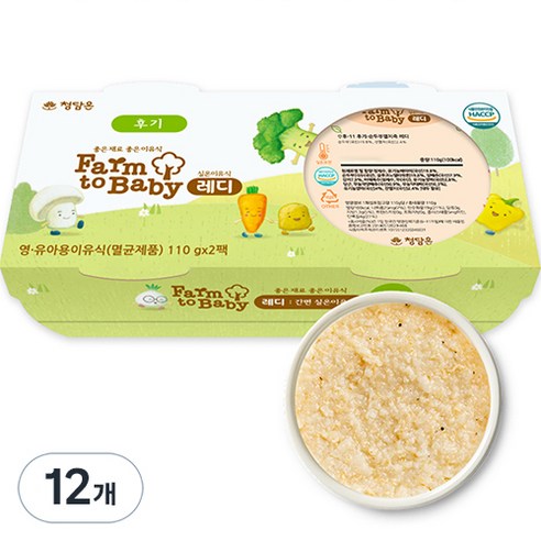 팜투베이비 레디 실온이유식 후기, 순두부멸치죽, 110g, 12개