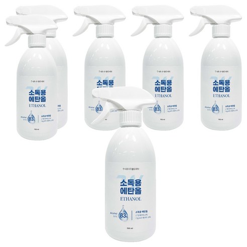 더블유제약 소독용 에탄올 스프레이, 6개, 500ml