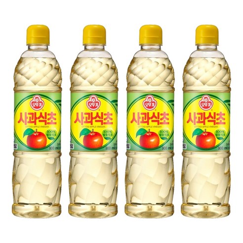 오뚜기 사과식초, 900ml, 4개