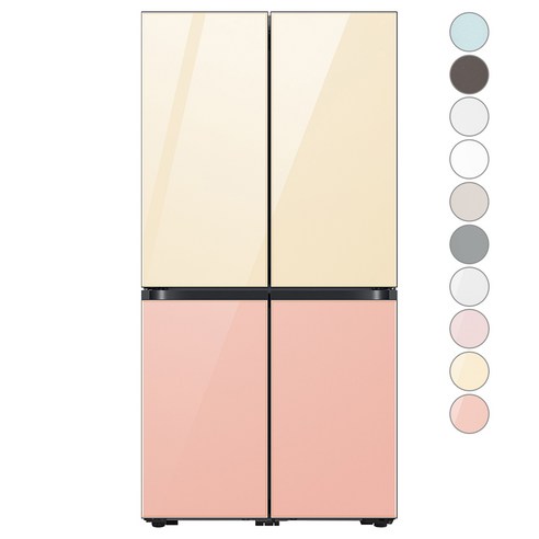 [색상선택형] 삼성전자 비스포크 4도어 냉장고 869L 방문설치, RF85C91J1AP