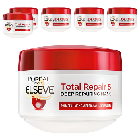 로레알파리 토탈 리페어 5 리페어링 헤어마스크, 200ml, 6개