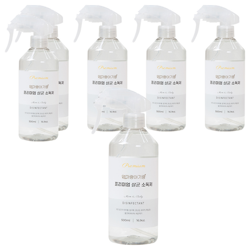 엄마랑아기랑 프리미엄 살균 소독제, 500ml, 6개