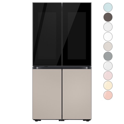 [색상선택형] 삼성전자 비스포크 정수기 4도어 냉장고 825L 방문설치, RF85C98Y2AP