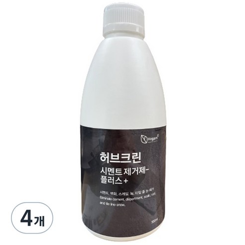허브크린 시멘트 제거제 플러스, 500ml, 4개