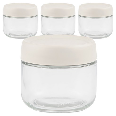 인블룸 다용도 유리 보관용기, 280ml, 4개