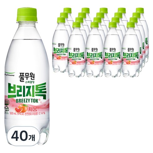 풀무원샘물 브리지톡 탄산수 자몽, 500ml, 20개